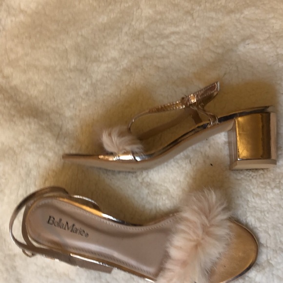 Rose Gold Block Heels with light Pink!! - Picture 6 of 6